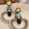 Bohe Sydney Earrings Silver Colourful Indian traditional