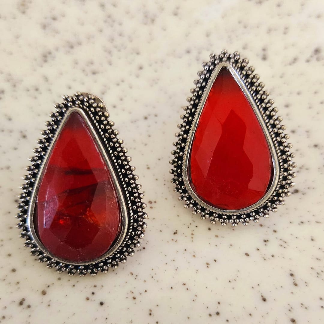 Red Stone Earrings