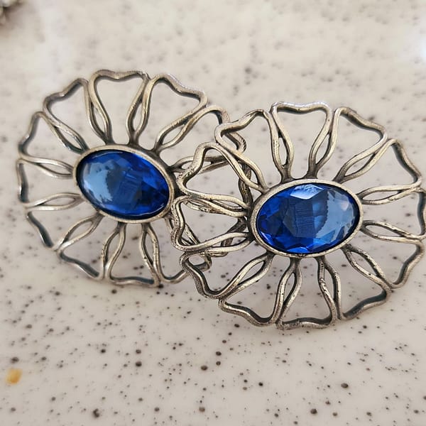 Bohe Sydney Earrings Silver Colourful Indian traditional