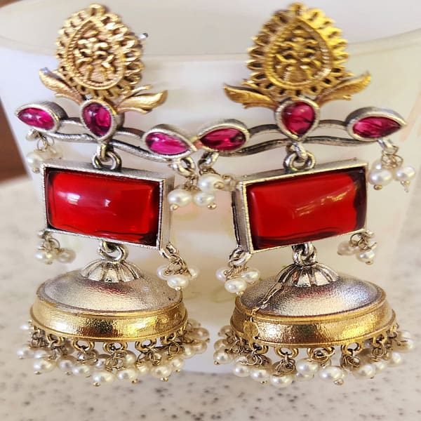 Bohe Sydney Earrings Silver Colourful Indian traditional