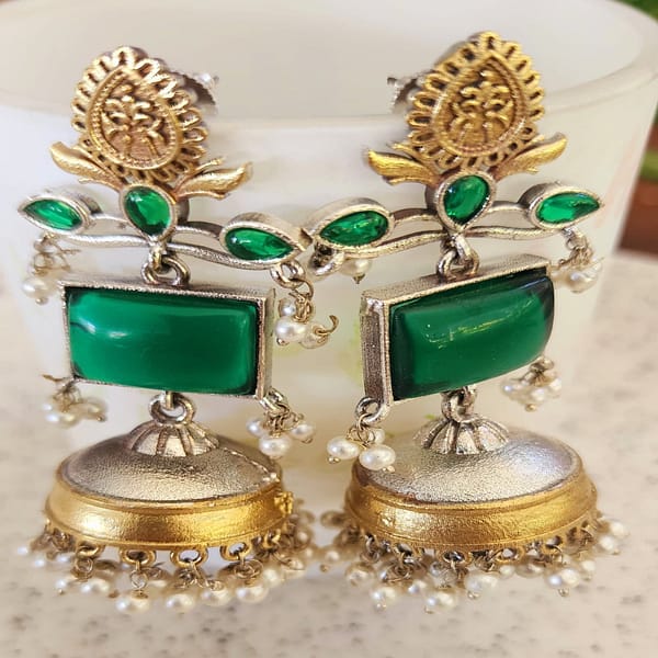 Bohe Sydney Earrings Silver Colourful Indian traditional